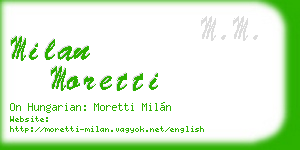milan moretti business card